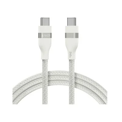 Anker Usb-C To Usb-C Cable 240W (Upcycled-Braided) (1.8M/6Ft) -White